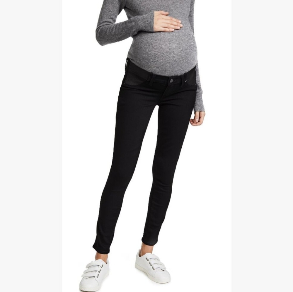 Paige Verdugo Ultra Skinny Black Maternity Pants, Size 26